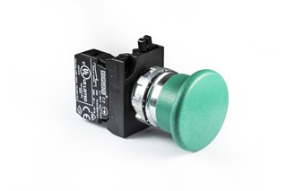 CM Serisi Metal 1NC Yaylı 40 mm Mantar Yeşil 22 mm Buton